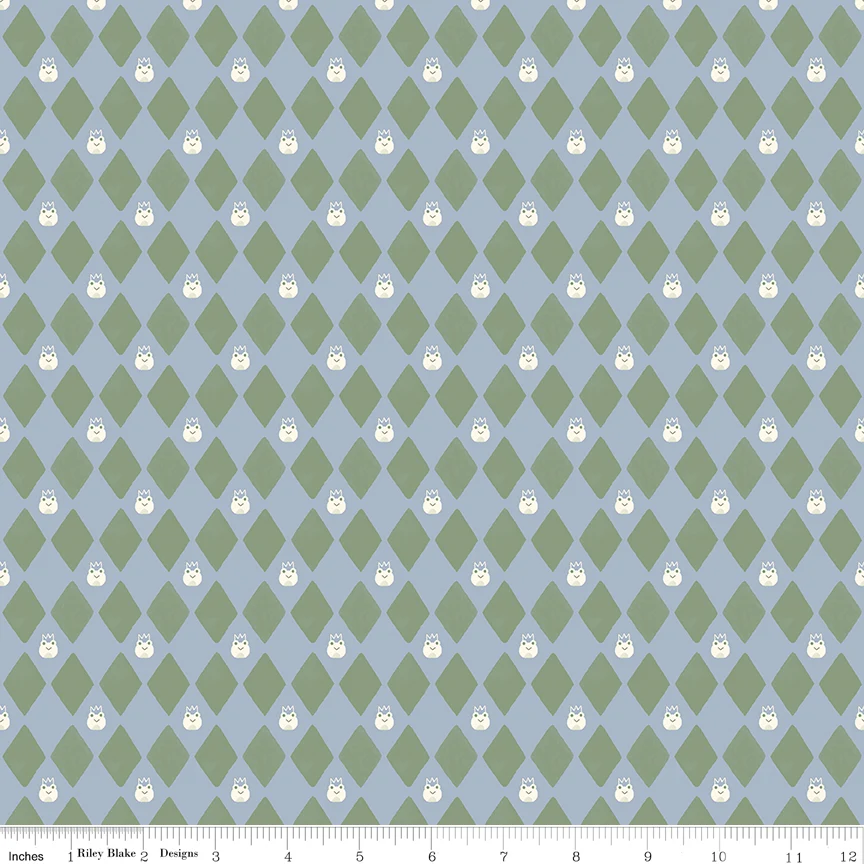 Faraway Kingdom HARLEQUIN PRINCE SKY C17434-SKY Fabric Yardage - Image 2