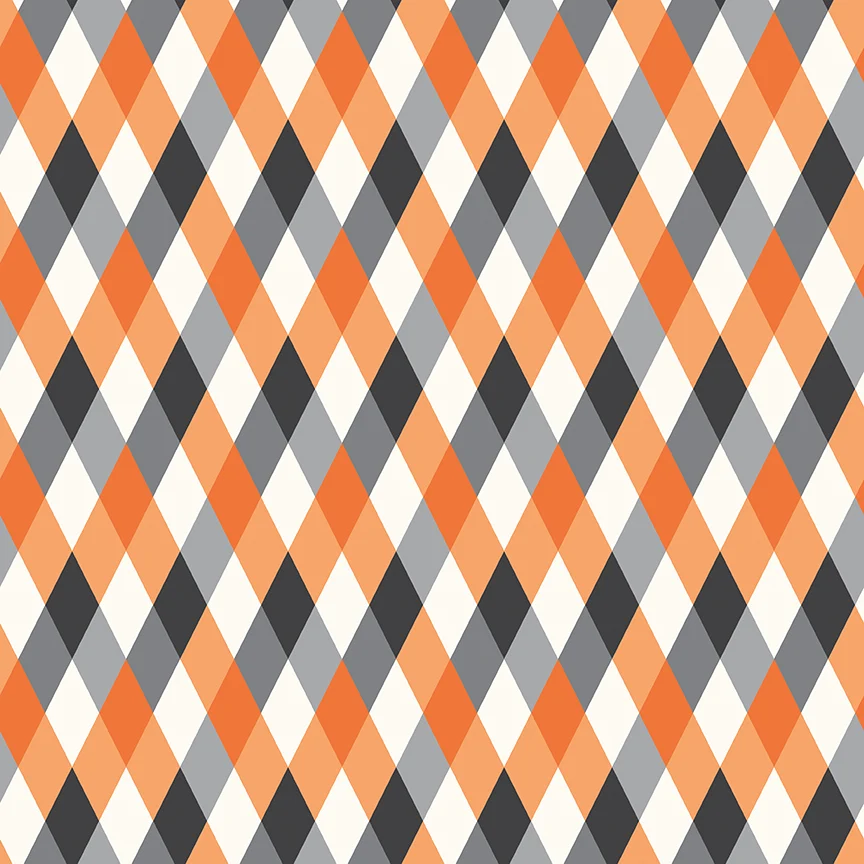 Frank and Friends DIAMONDS ORANGE C17473-ORANGE Fabric Yardage