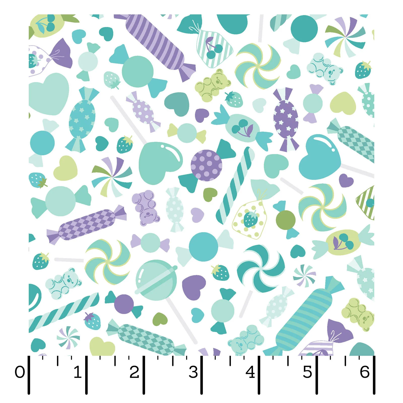 Kimberbell Maywood Studios Sweet Shoppe Candy Salad White MAS11022-W Fabric Yardage - Image 2