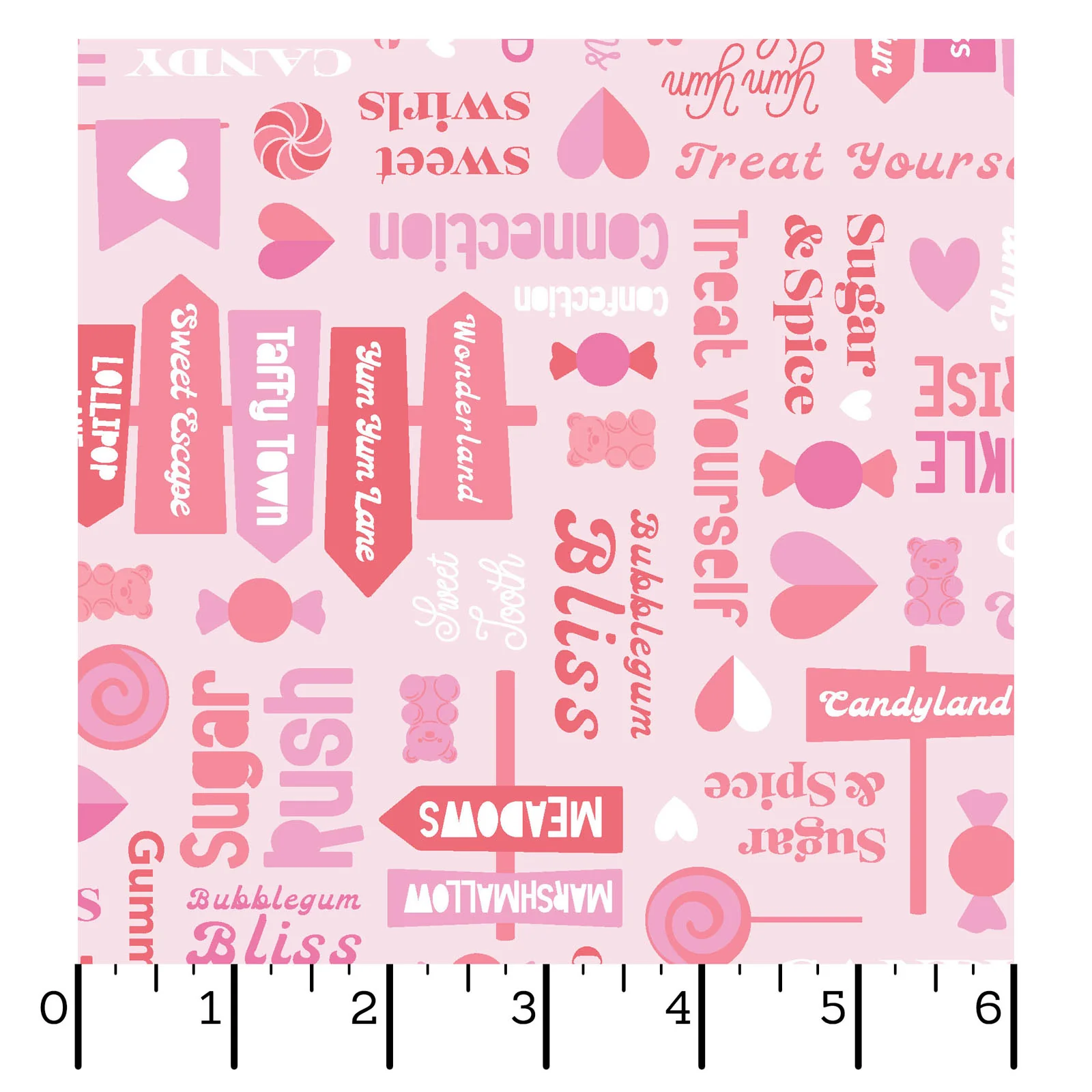 Kimberbell Maywood Studios Sweet Shoppe Sweet Streets Pink MAS11023-P Fabric Yardage - Image 2