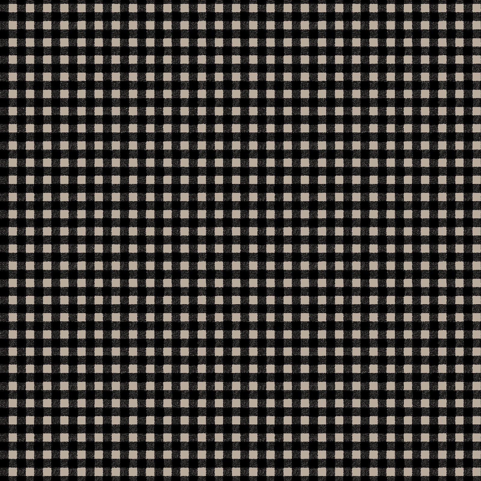 Maywood Studios Pumpkin Grove GINGHAM BLACK MAS11186-J Fabric Yardage