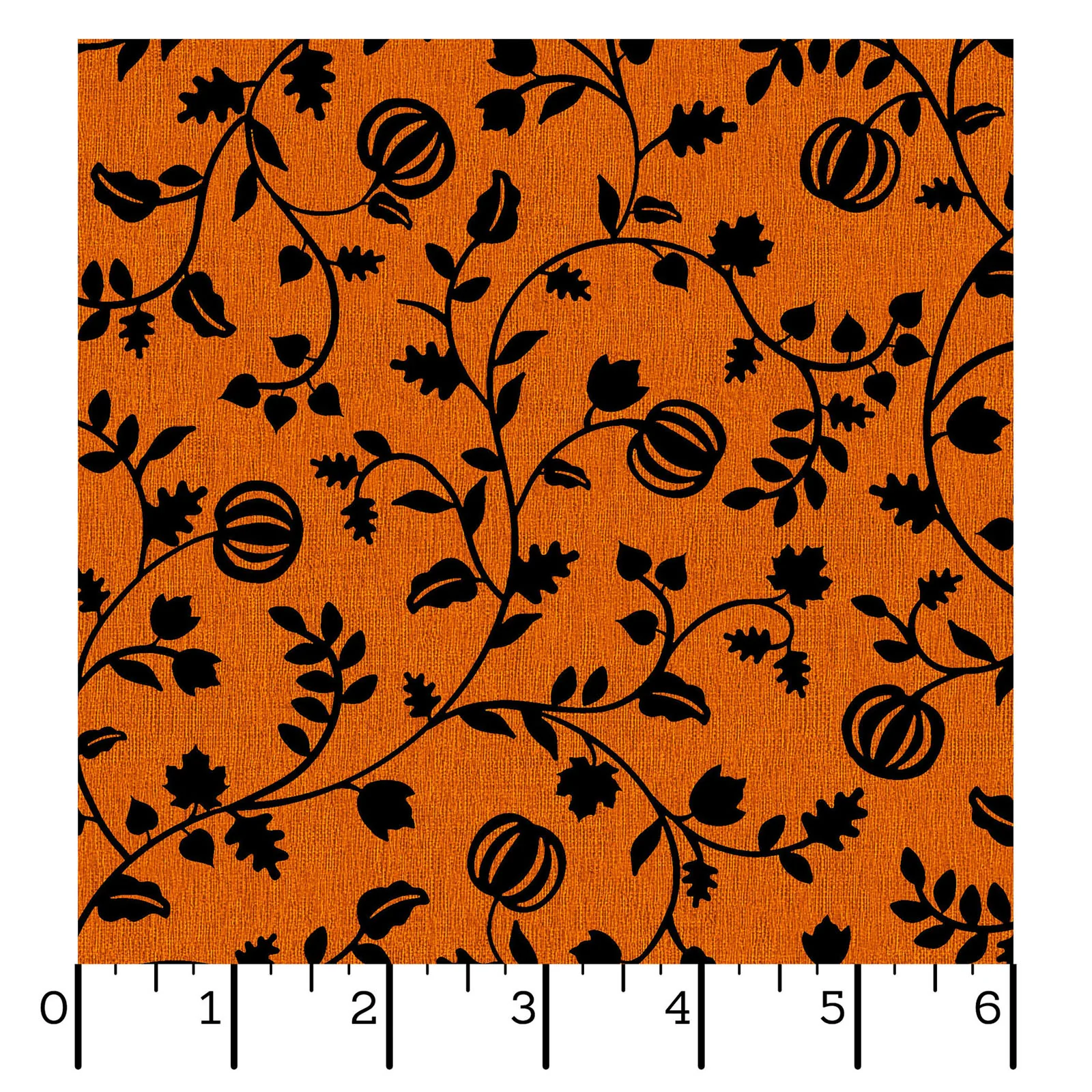 Maywood Studios Pumpkin Grove PUMPKIN VINES ORANGE/BLACK MAS11184-OJ Fabric Yardage - Image 2