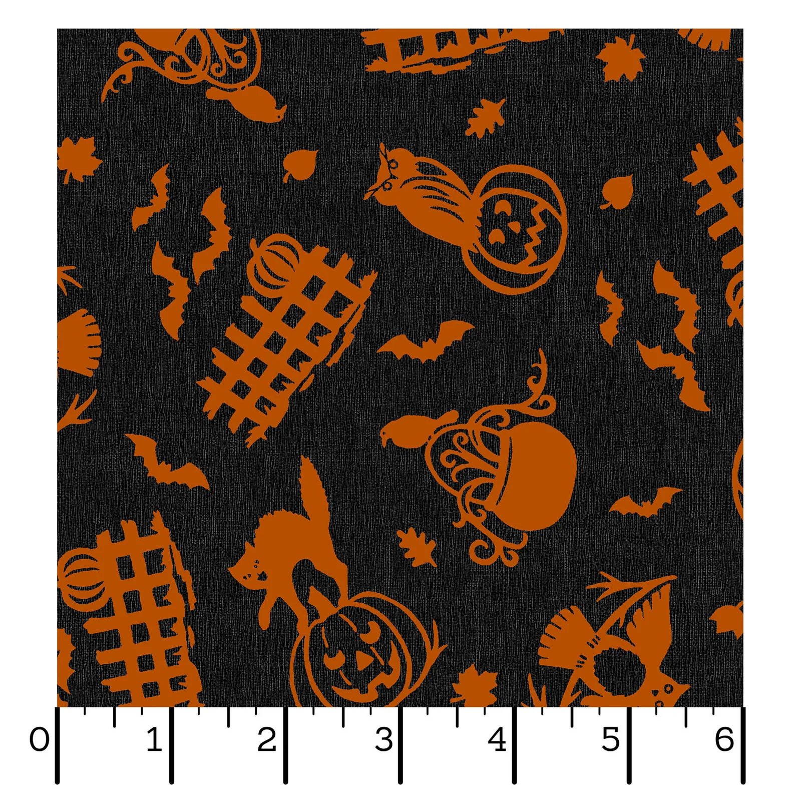 Maywood Studios Pumpkin Grove SPOOKY FENCES BLACK/ORANGE MAS11181-JO Fabric Yardage - Image 2