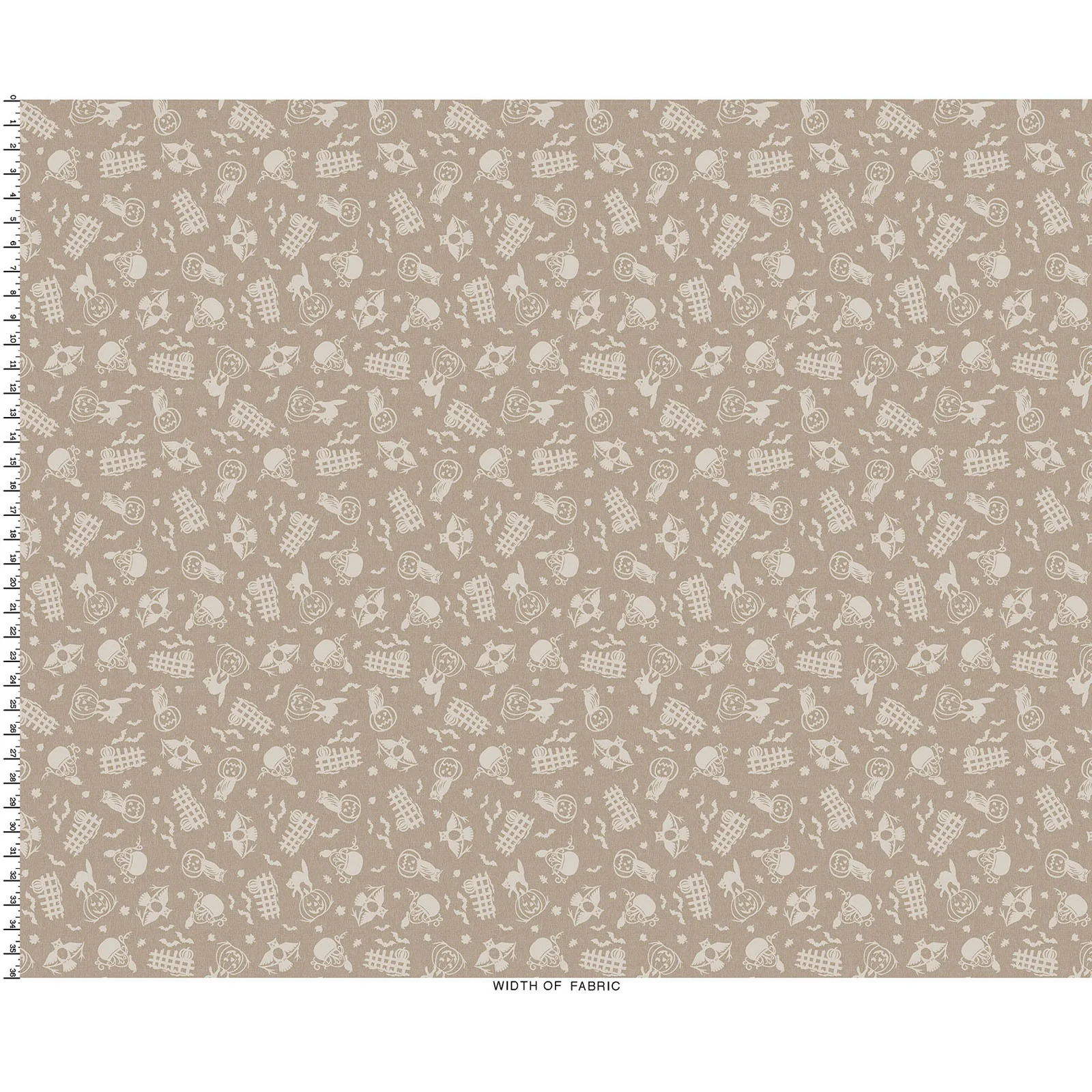 Maywood Studios Pumpkin Grove SPOOKY FENCES TAN MAS11181-T Fabric Yardage - Image 3