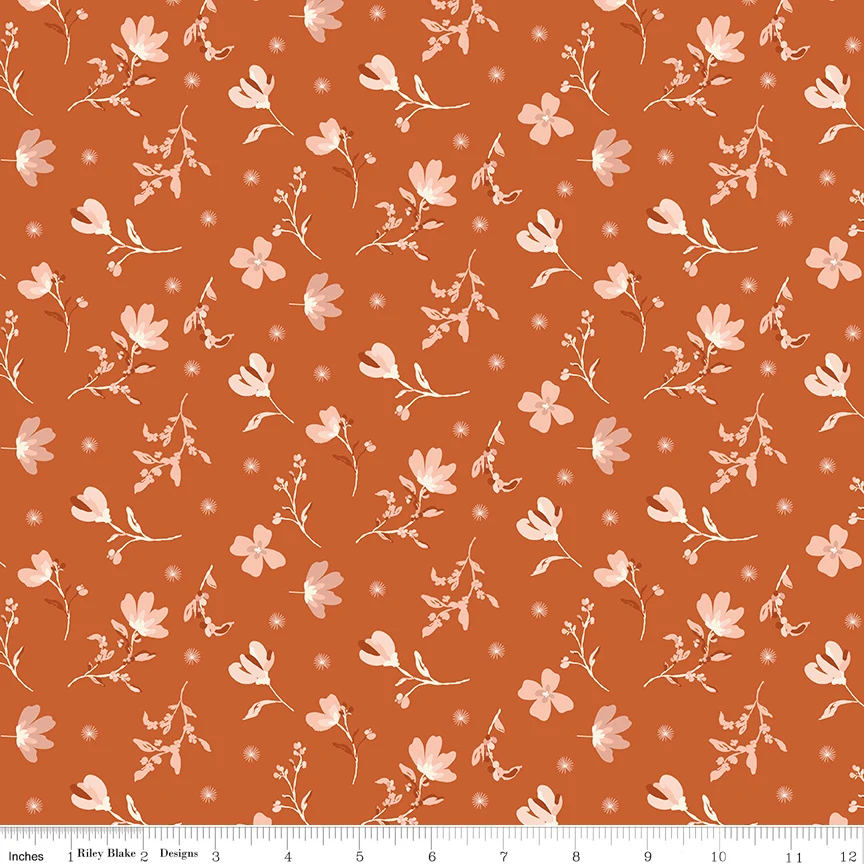 Riley Blake Morning Latte Floral Spice C16921-SPICE Fabric Yardage - Image 2
