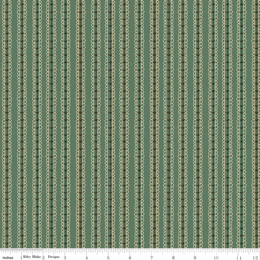 Riley Blake Morning Latte Stripes Green C16927-GREEN Fabric Yardage - Image 2