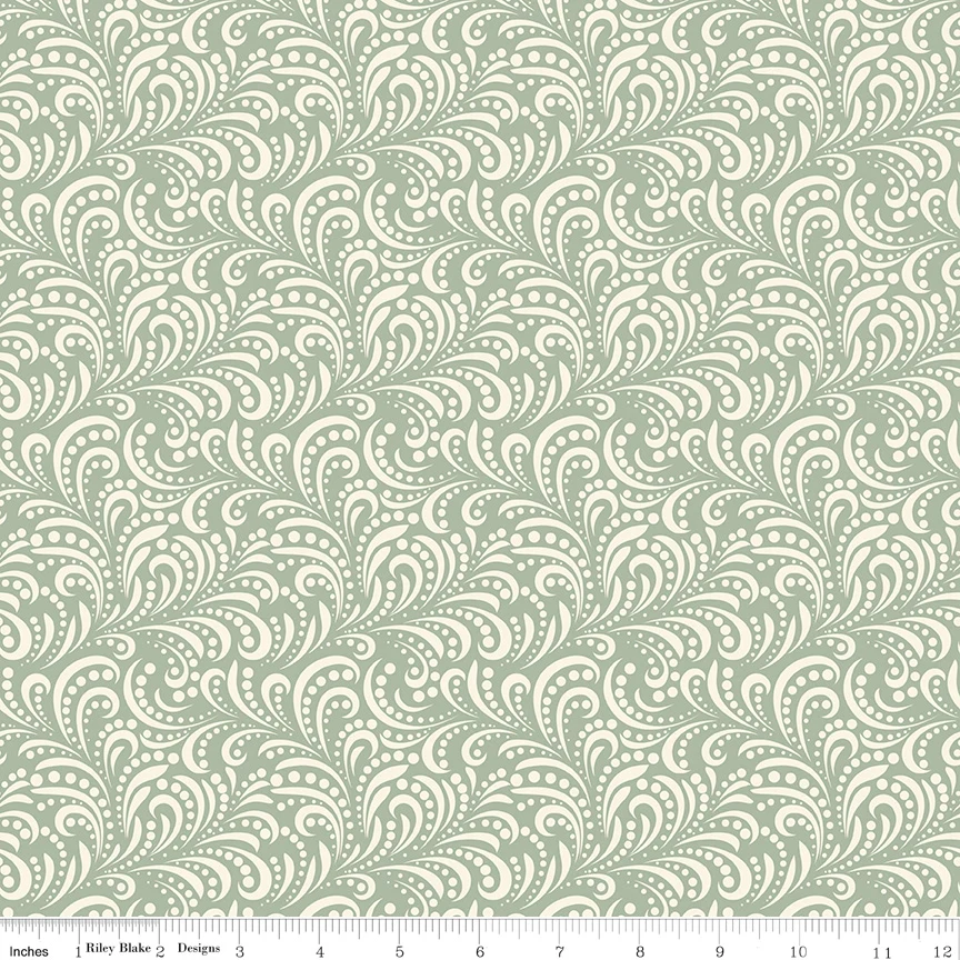 Riley Blake Morning Latte Swirls Aloe C16928-ALOE Fabric Yardage - Image 2