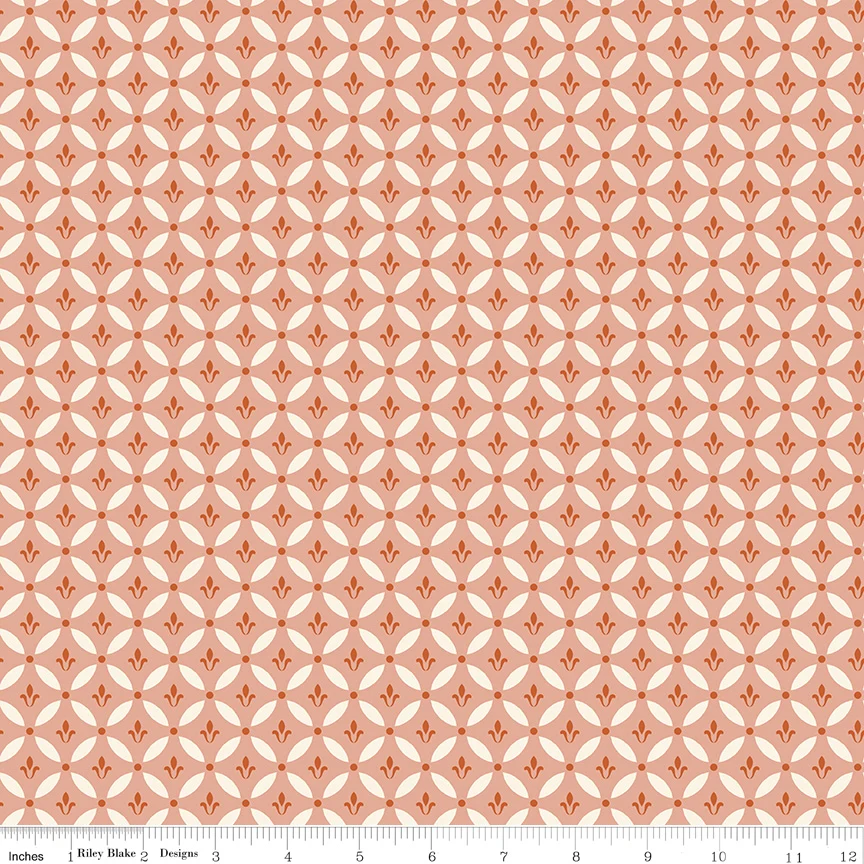 Riley Blake Morning Latte Tile Pink C16922-PINK Fabric Yardage - Image 2