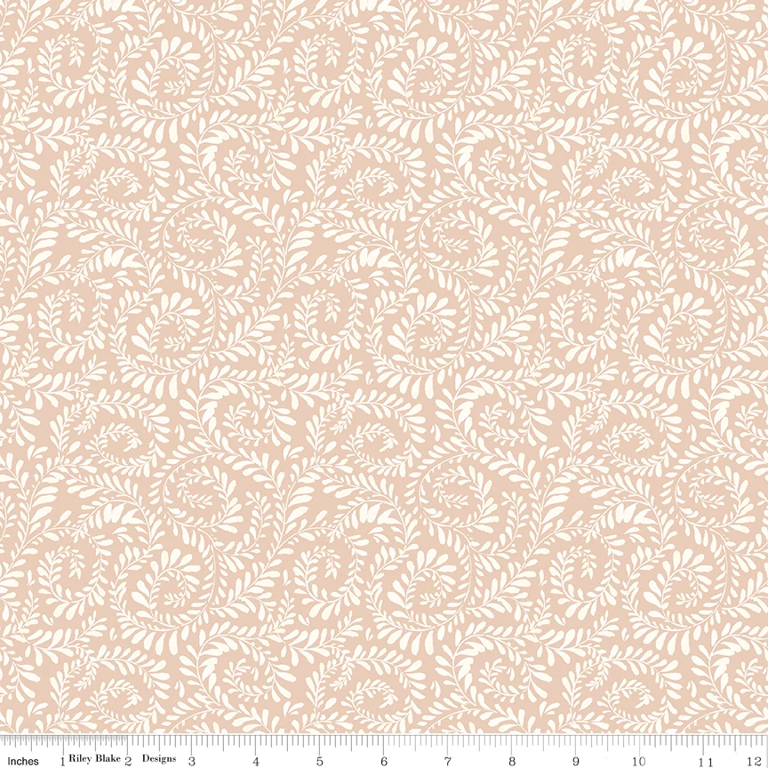 Riley Blake Sunflower Whispers by Lisa Audit Fabric C16672-BLUSH Ferns Blush - Image 2