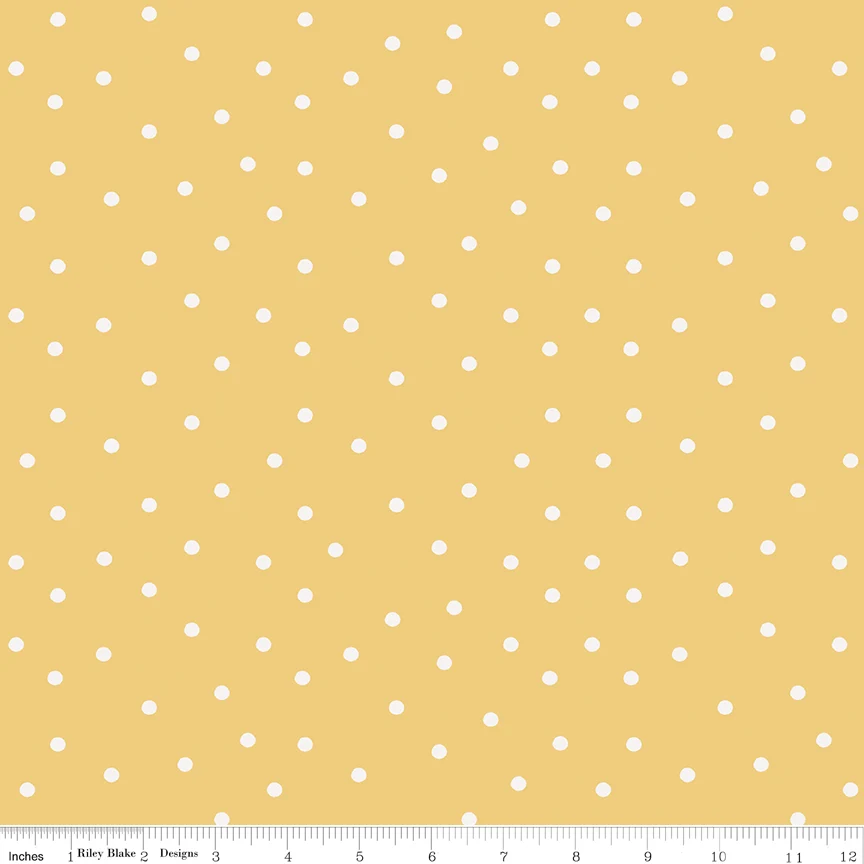 Riley Blake Sunflower Whispers by Lisa Audit Fabric C16673-YELLOW Dots Yellow - Image 2