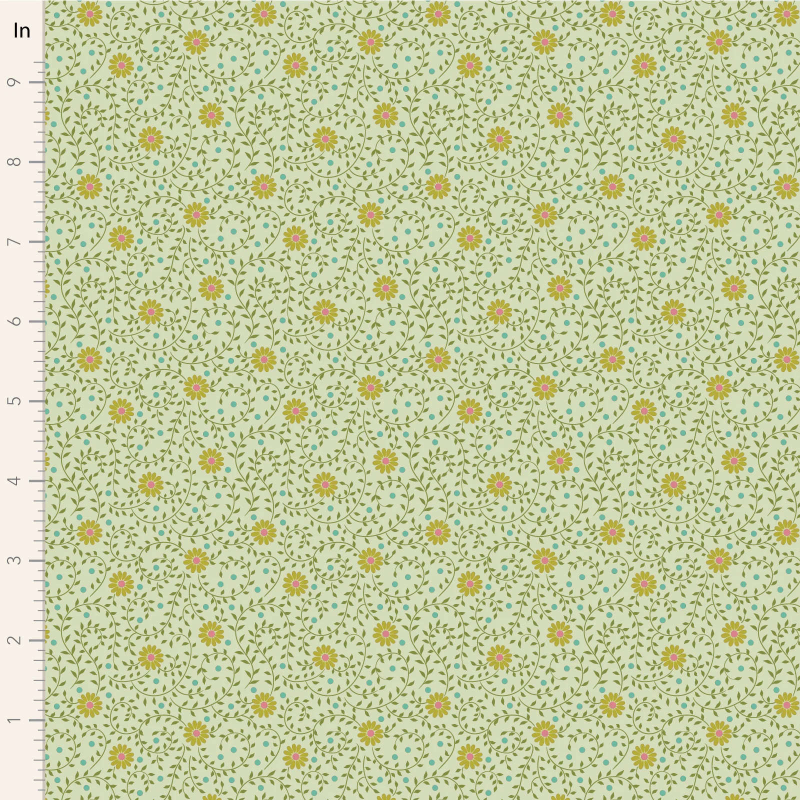 Tilda Sanctuary DAISYDREAM PISTACHIO TIL100578 Fabric Yardage