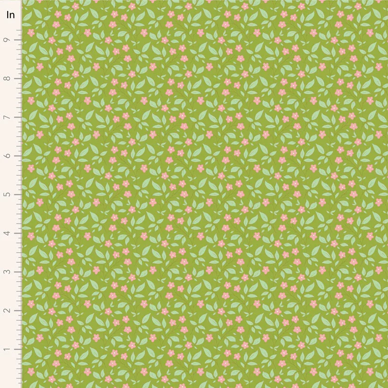 Tilda Sunday Brunch Blender TIPSY GREEN TIL110114 Fabric Yardage